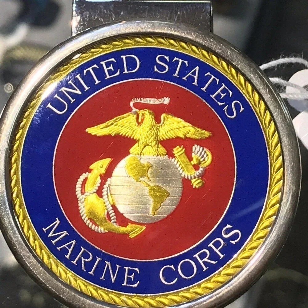 Money Clip United States Marine Corps Round Marine Seal Center Eagle Gift